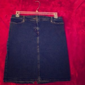 Maternity jean skirt
